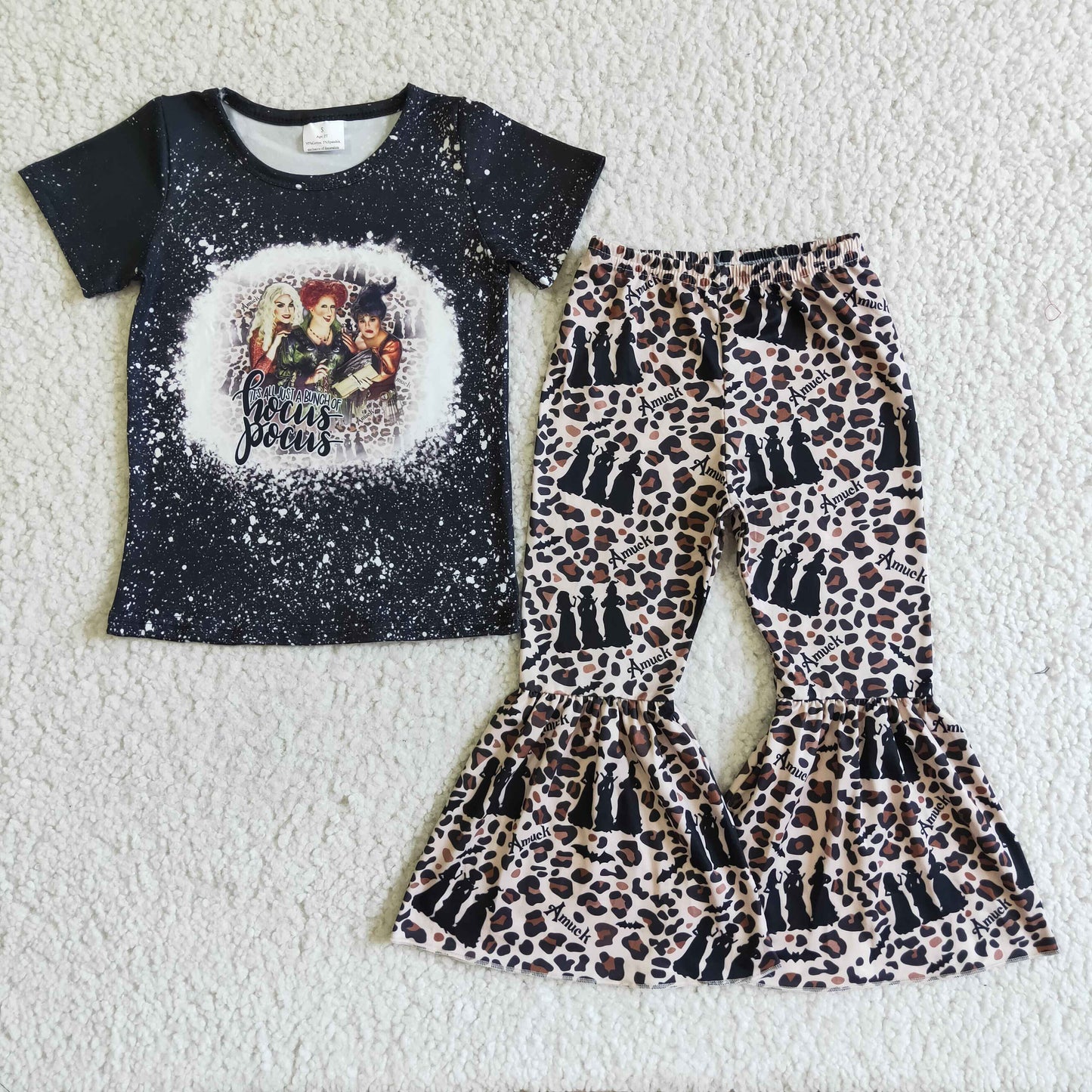 Halloween Leopard Cartoon Girls Outfits