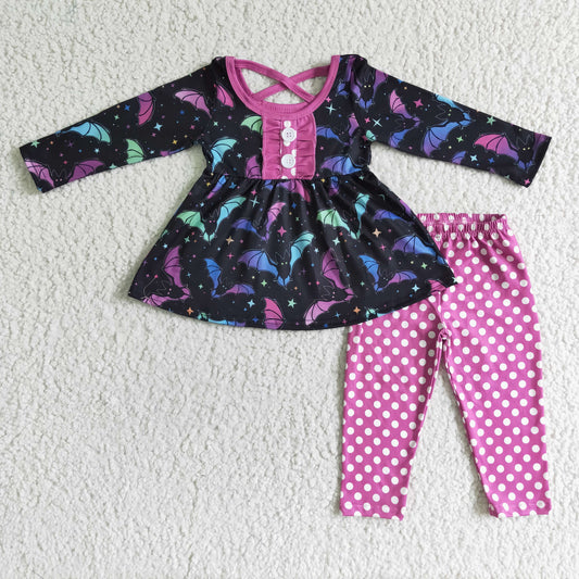 Halloween Purple Dots Pants Outfits