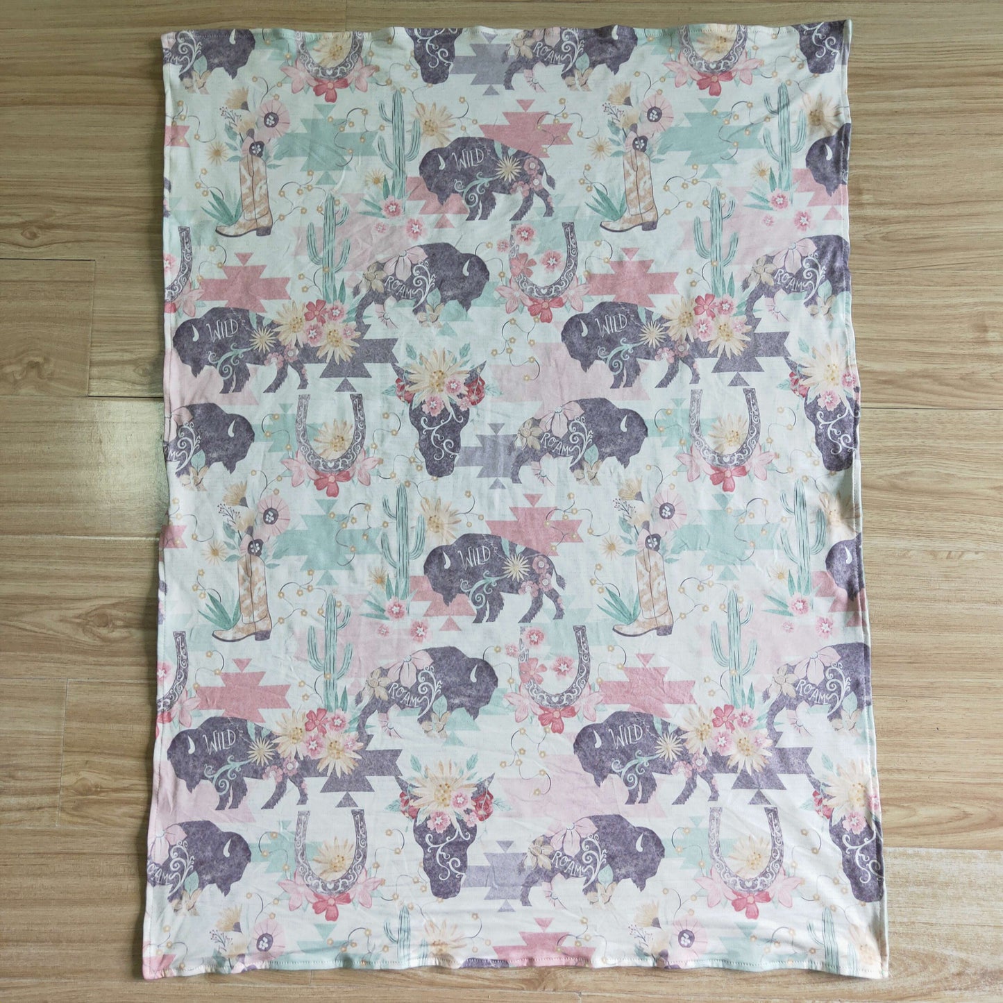 Cactus Cow Blanket