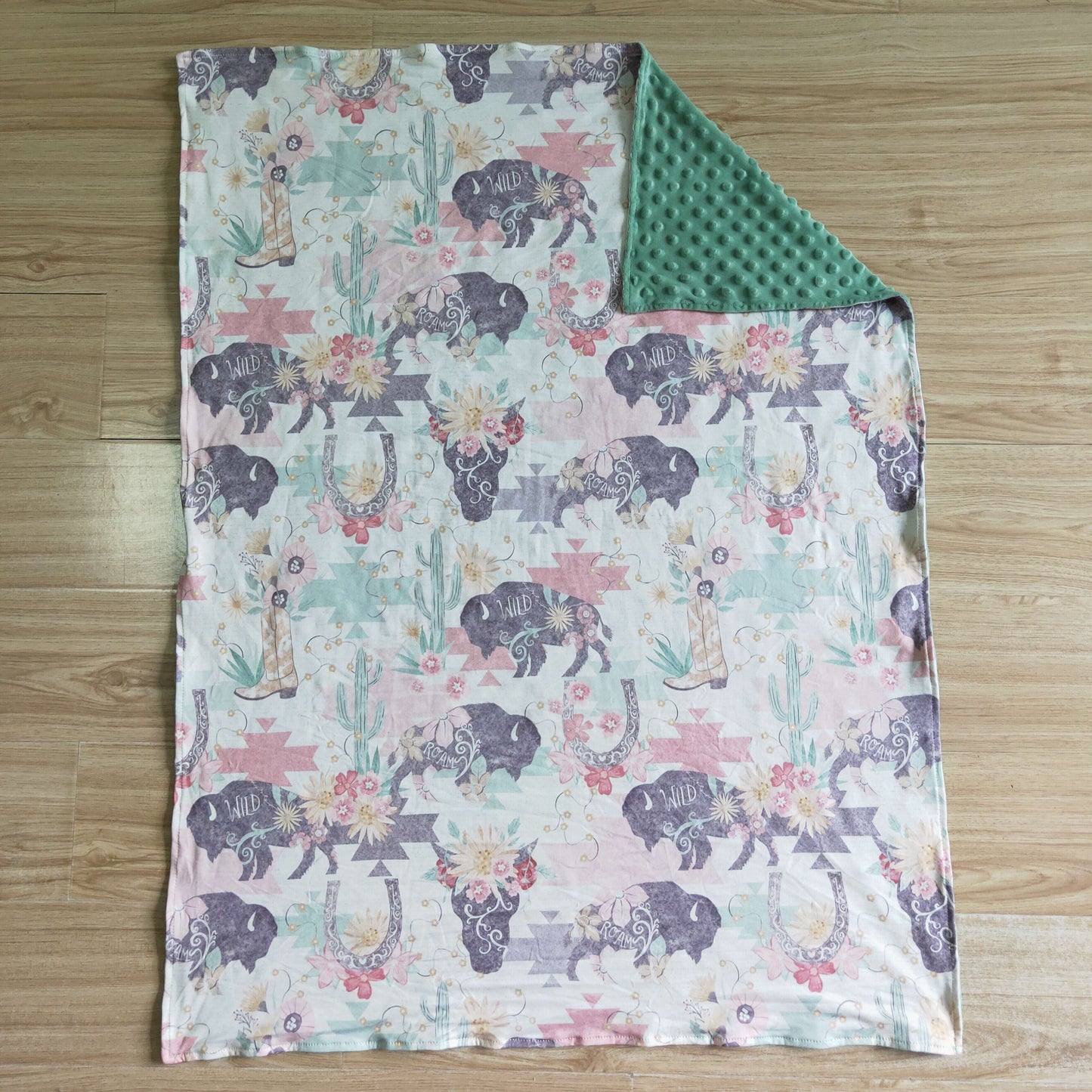 Cactus Cow Blanket