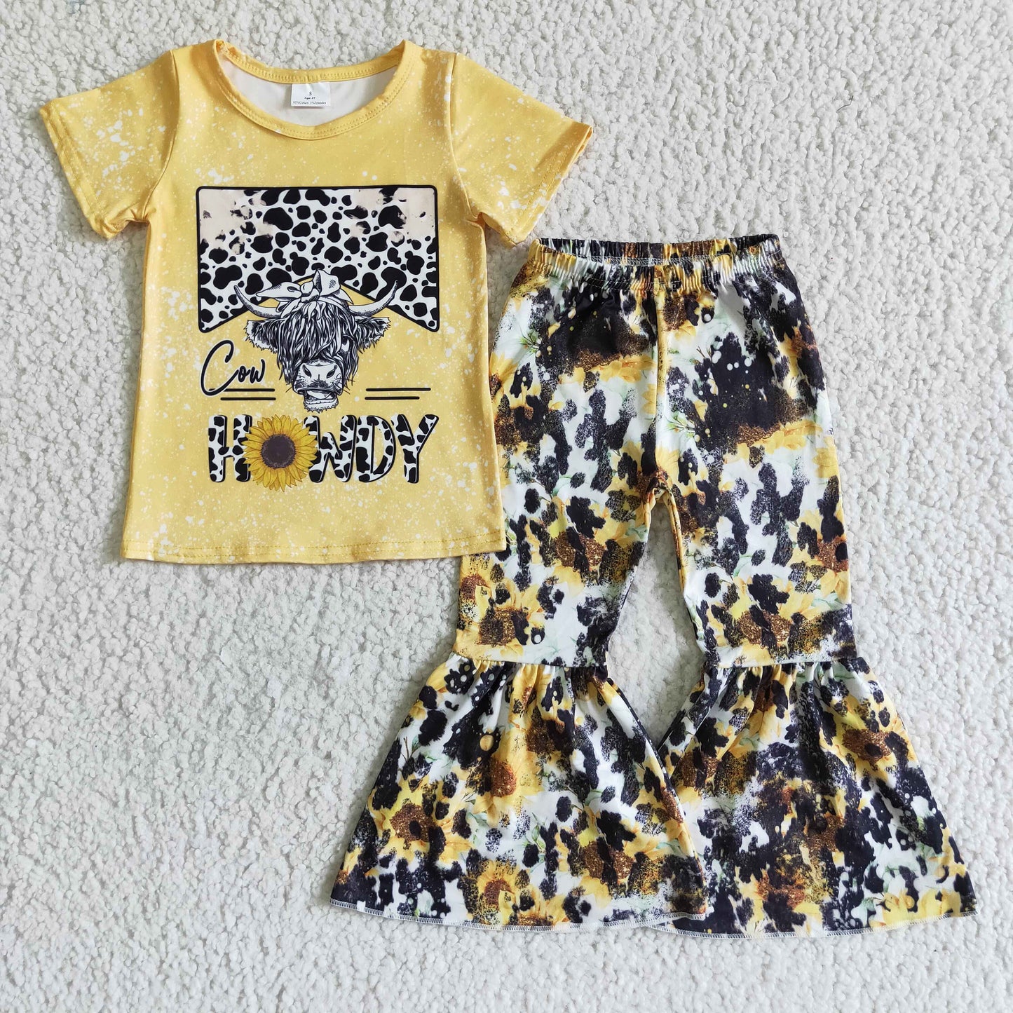 Leopard Sunflowers Cow Girls Outfits