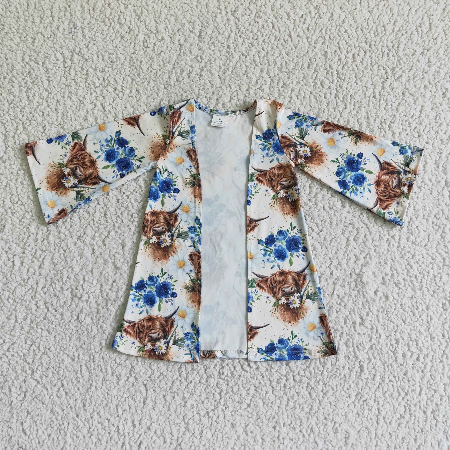 Highland Flowers Cow Girls Coat