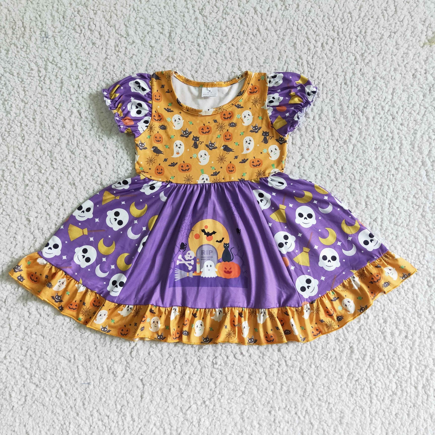 Halloween Purple Cartoon Girl Big Skirt