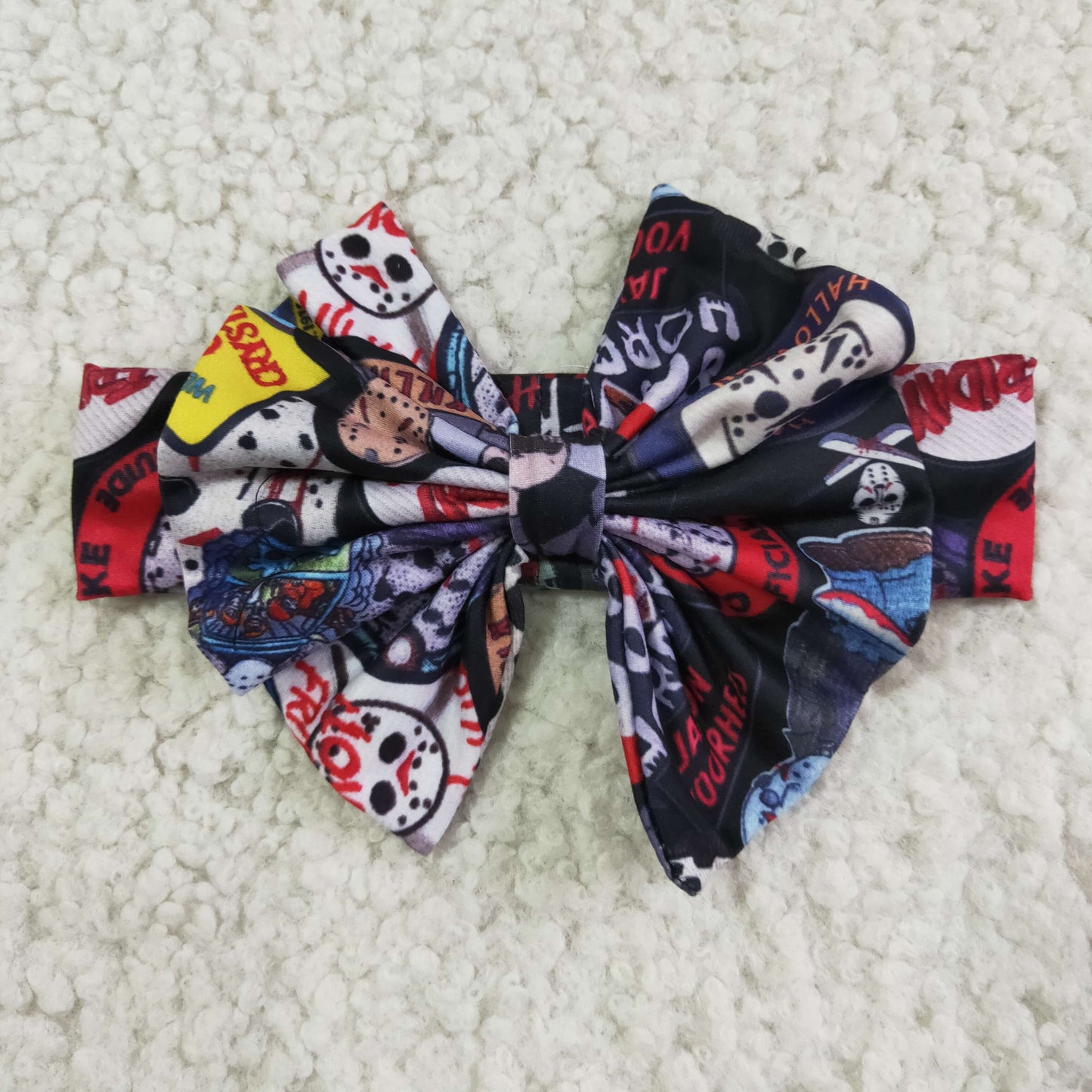 Yellow Mask Pattern Outfits with Bow