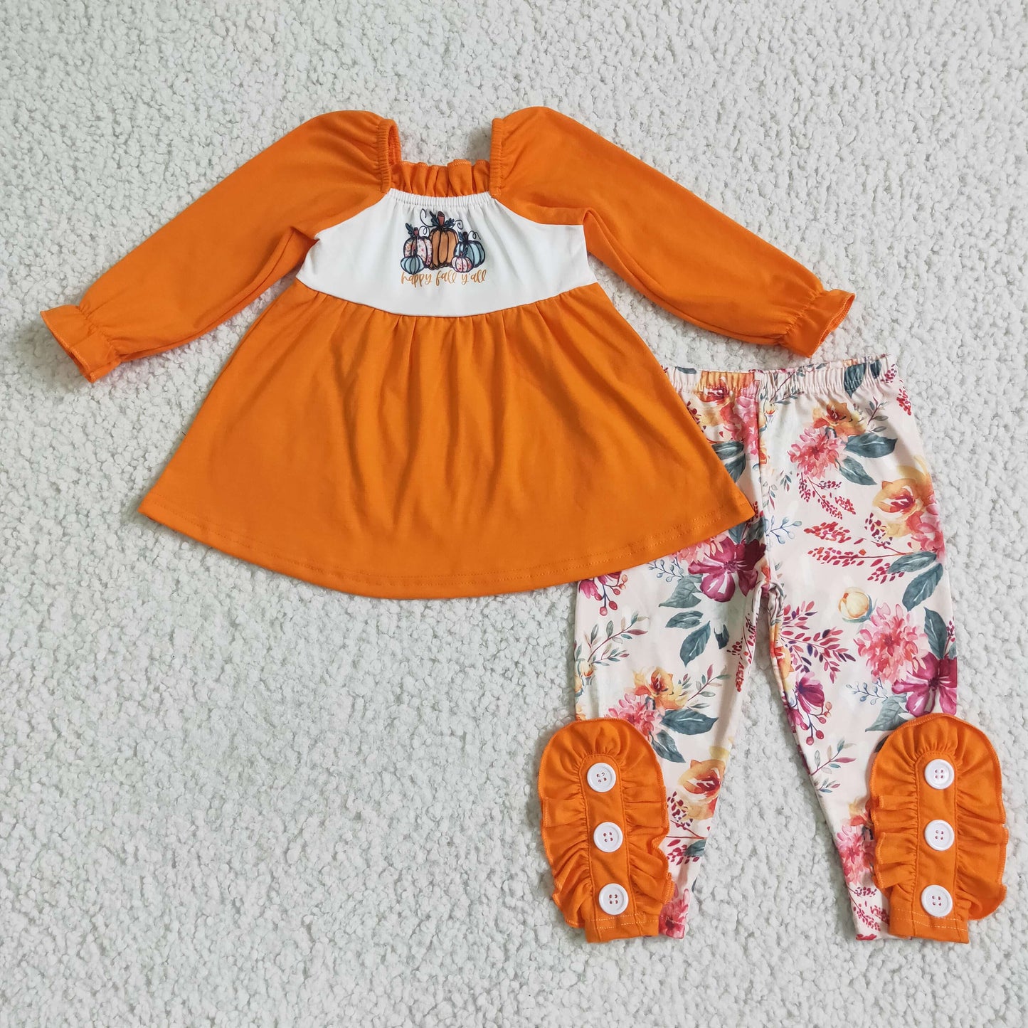 halloween Orange Pumpkin Girls Outfits