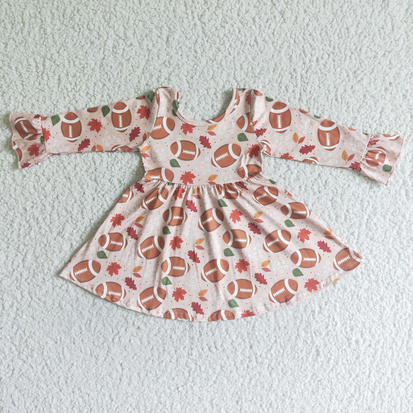 Football Flowers Girls Dress
