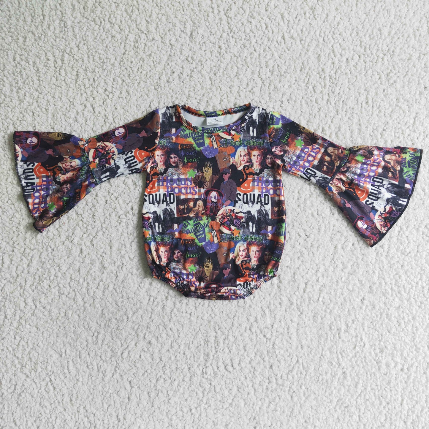 Halloween Purple Cartoon long sleeves romper