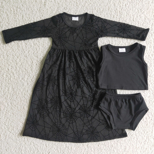 Halloween bummies set + lace dress