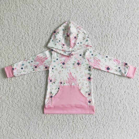 Pink Flowers hooded
