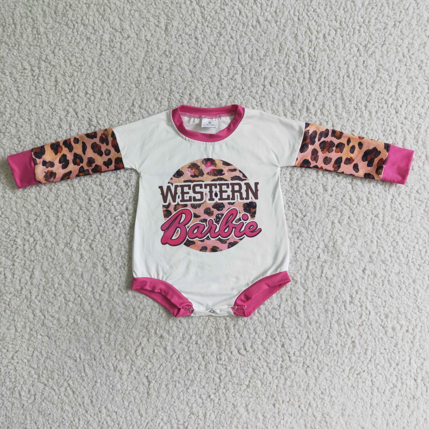 Leopard Cartoon long sleeves romper