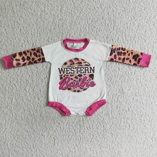 Leopard Cartoon long sleeves romper