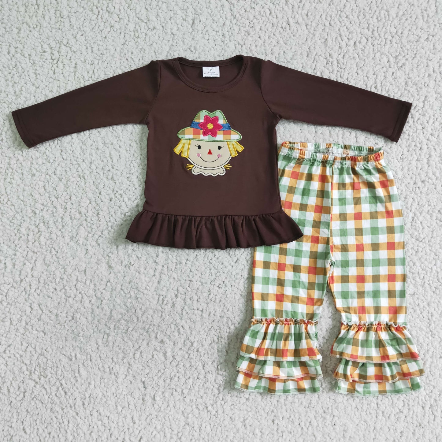 Fall Outfits Embroidery Girls Set