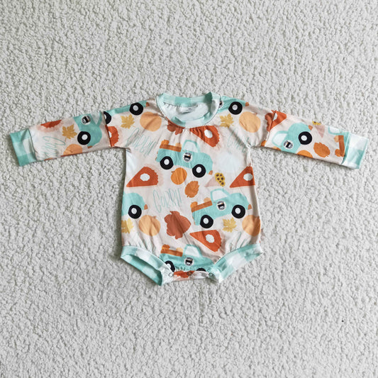 Halloween Pink Pumpkin long sleeves romper