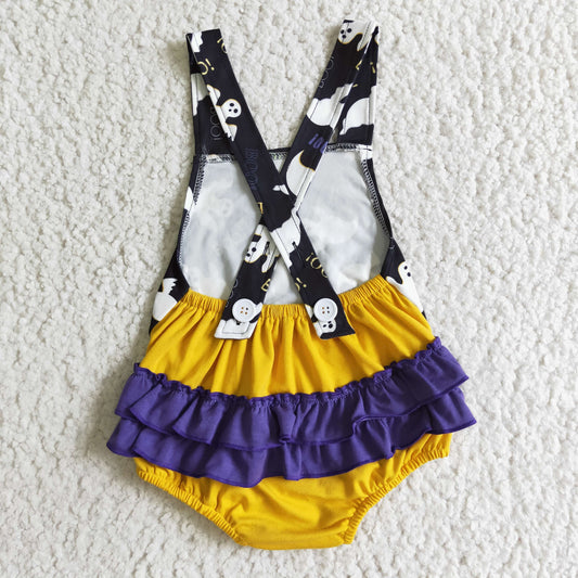 Halloween Black baby girls romper