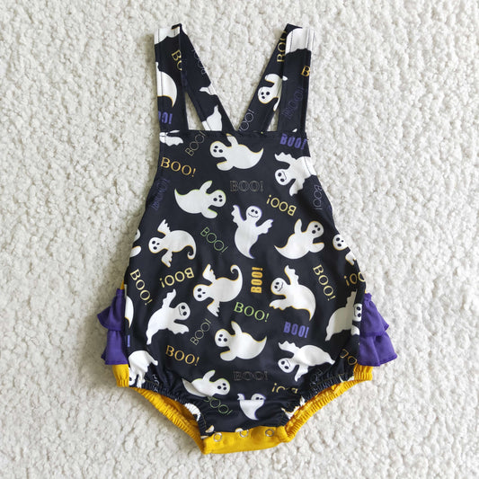 Halloween Black baby girls romper