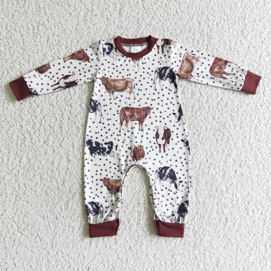 Animal Print Boy Romper