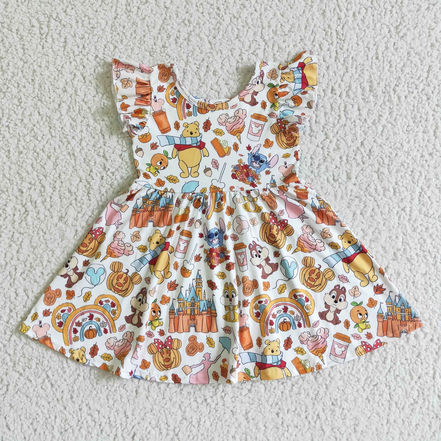 Halloween Cartoon Pumpkin Girls Dress