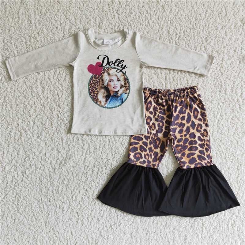 Fall Outfits Leopard Woman Girls Set