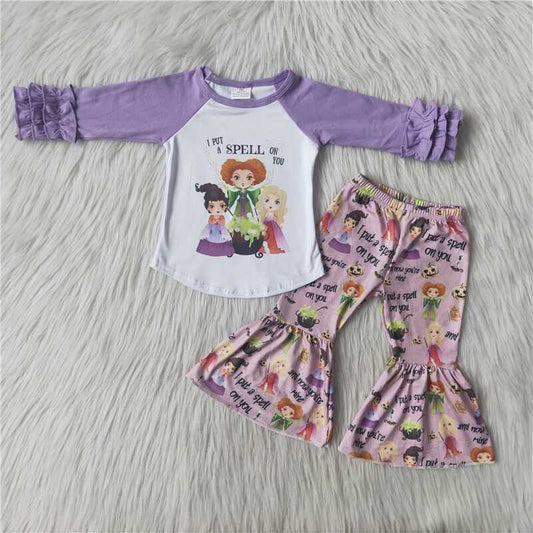 Halloween Purple Cartoon Girl Outfits