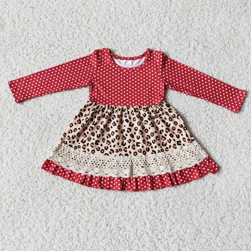 Red Polka Dot Lace Dress