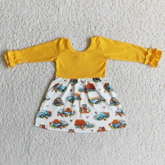 Halloween Orange Pumpkin Car skirt