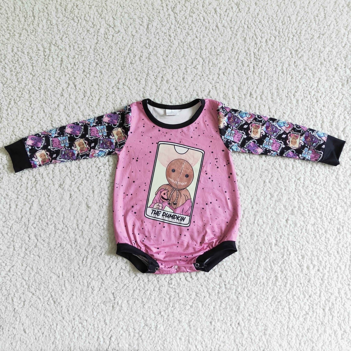 Halloween Pink long sleeves romper