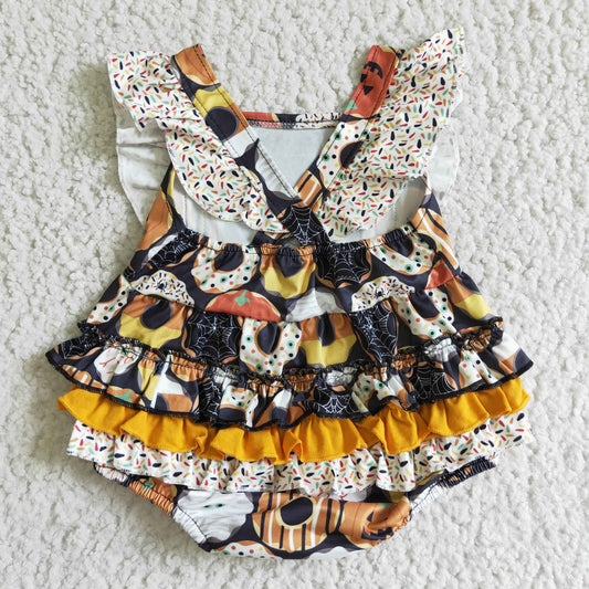 Halloween Pumpkin Baby Romper
