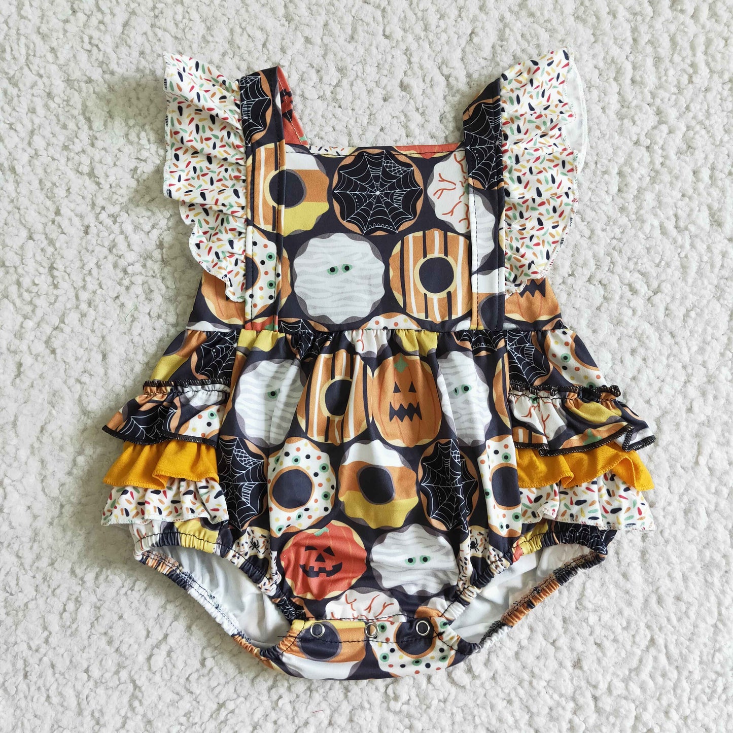 Halloween Pumpkin Baby Romper