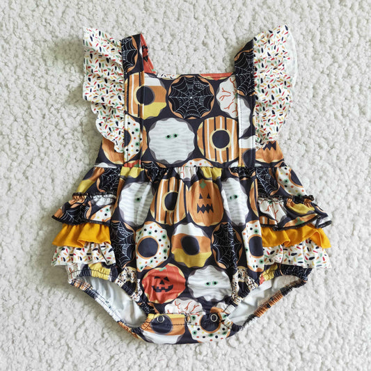 Halloween Pumpkin Baby Romper