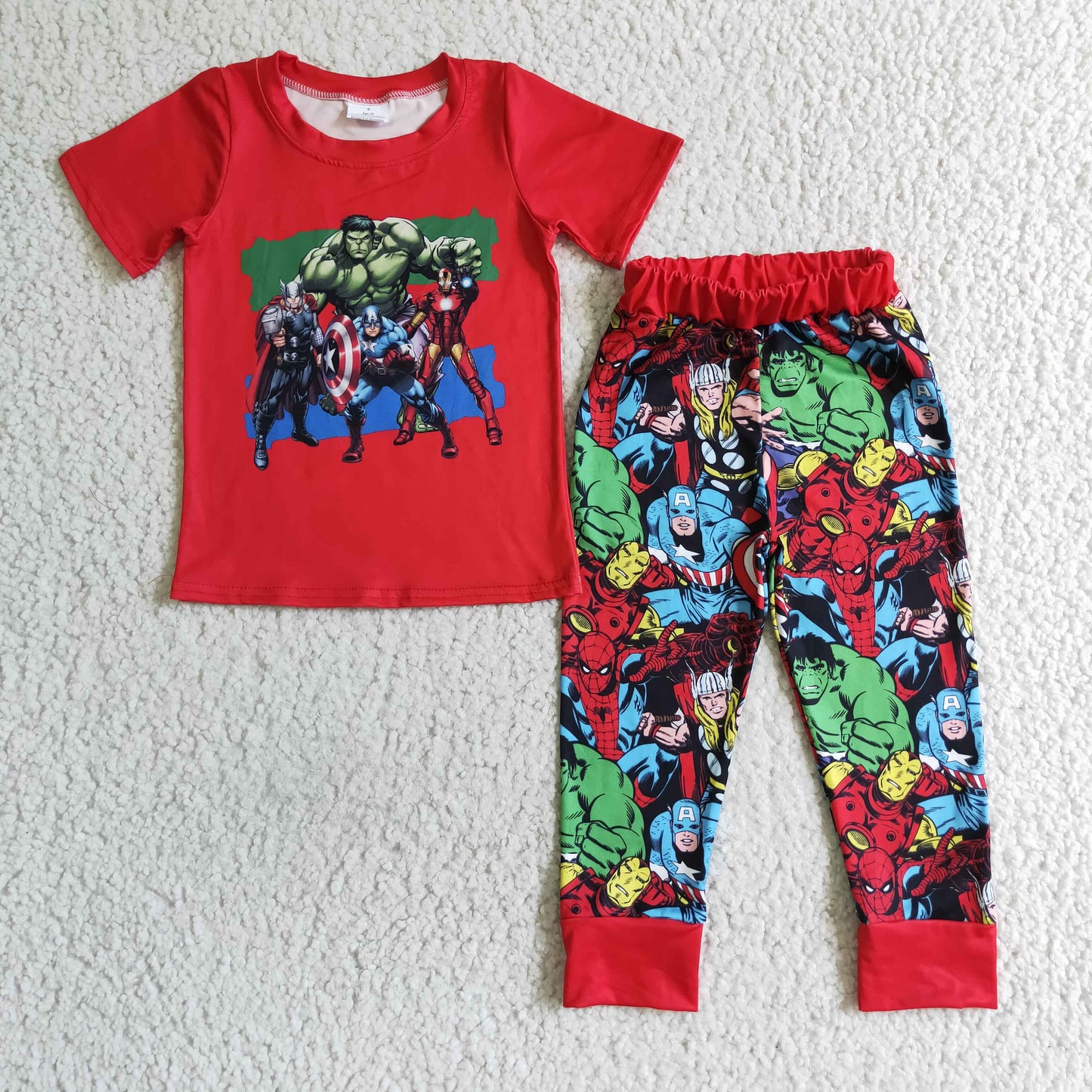 Red Cartoon Boy Outfits
