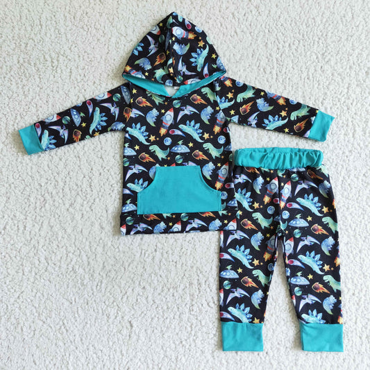 Blue Dinosaur Jogger Outfit