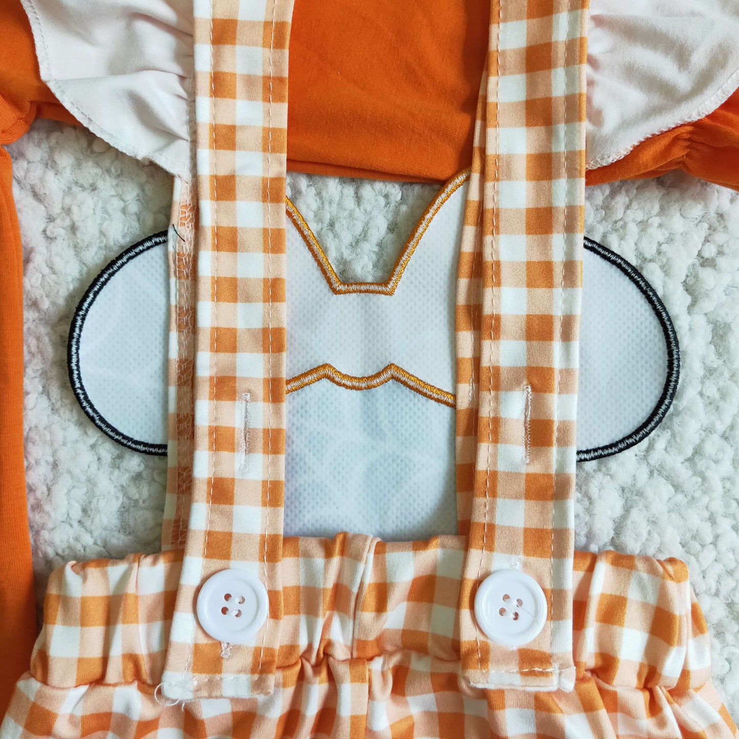 Halloween Orange Girls Overall