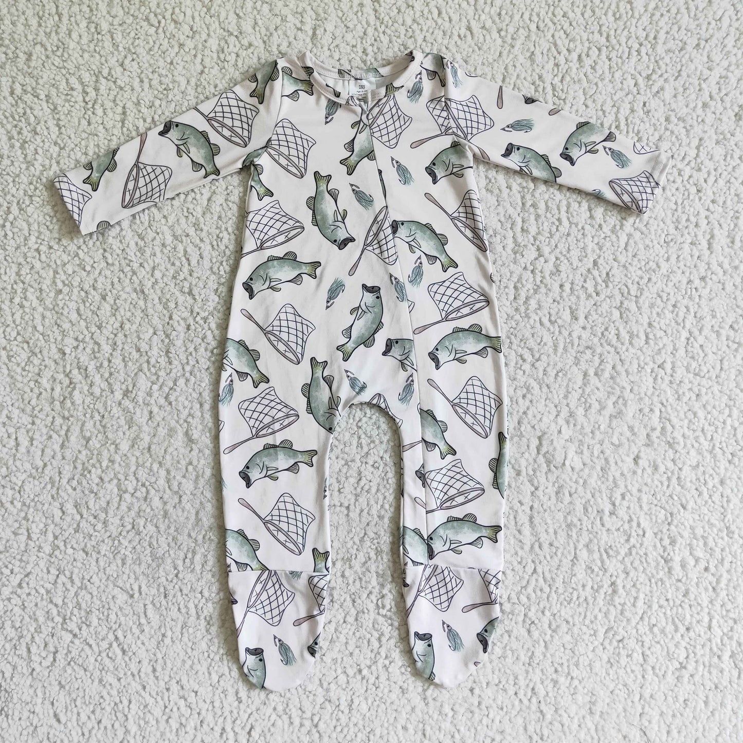 Fish Baby Romper With zipper