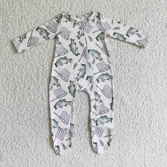 Fish Baby Romper With zipper