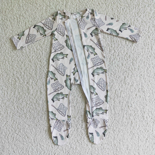 Fish Baby Romper With zipper