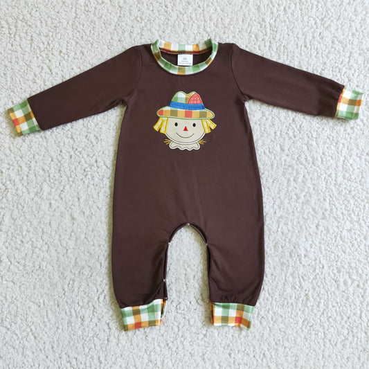 Embroidery Cartoon Boy Romper