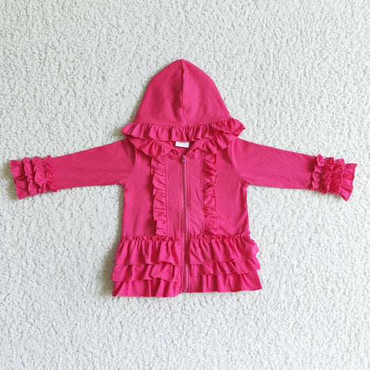 Pink Cotton Girls Jacket