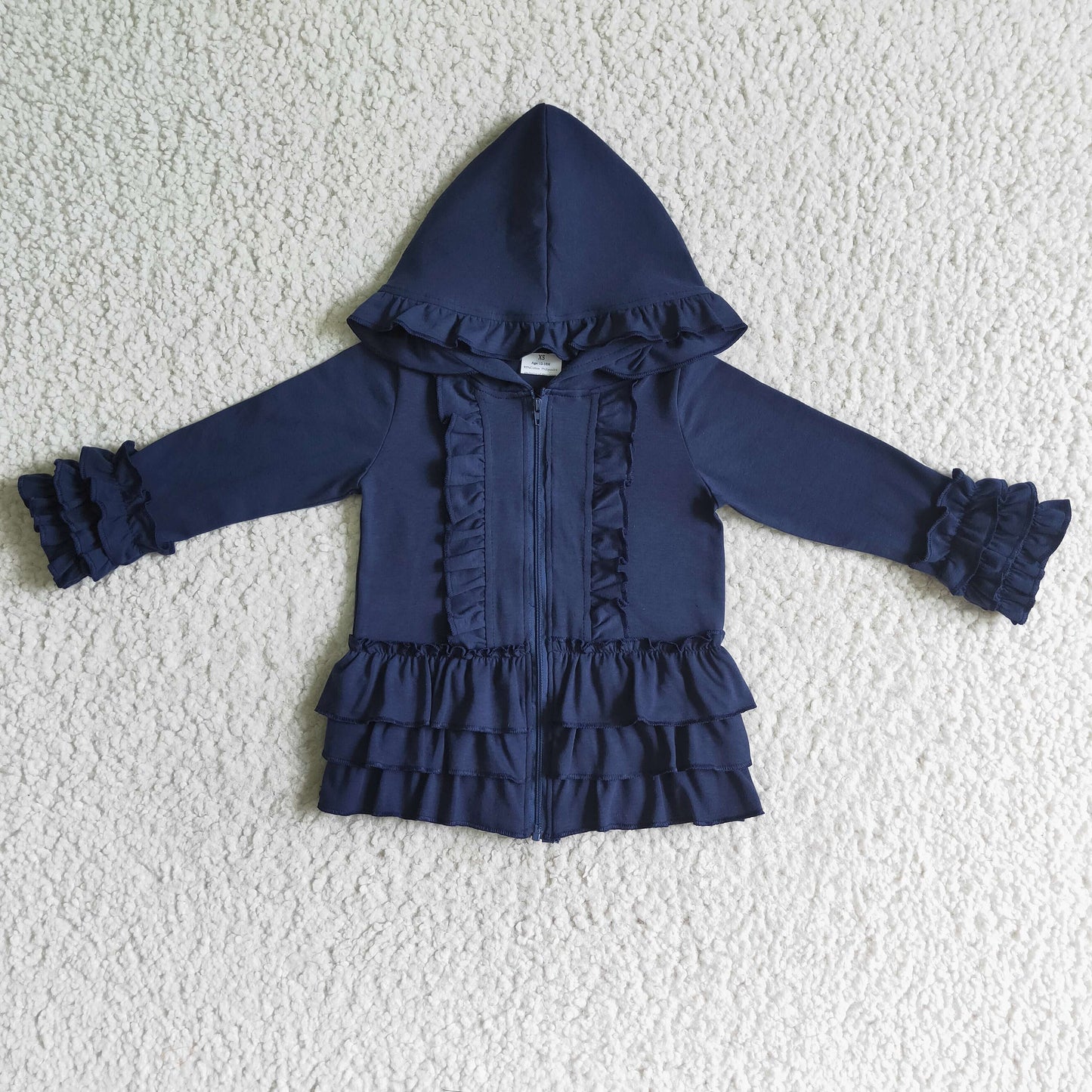 Dark Blue Cotton Girls Jacket