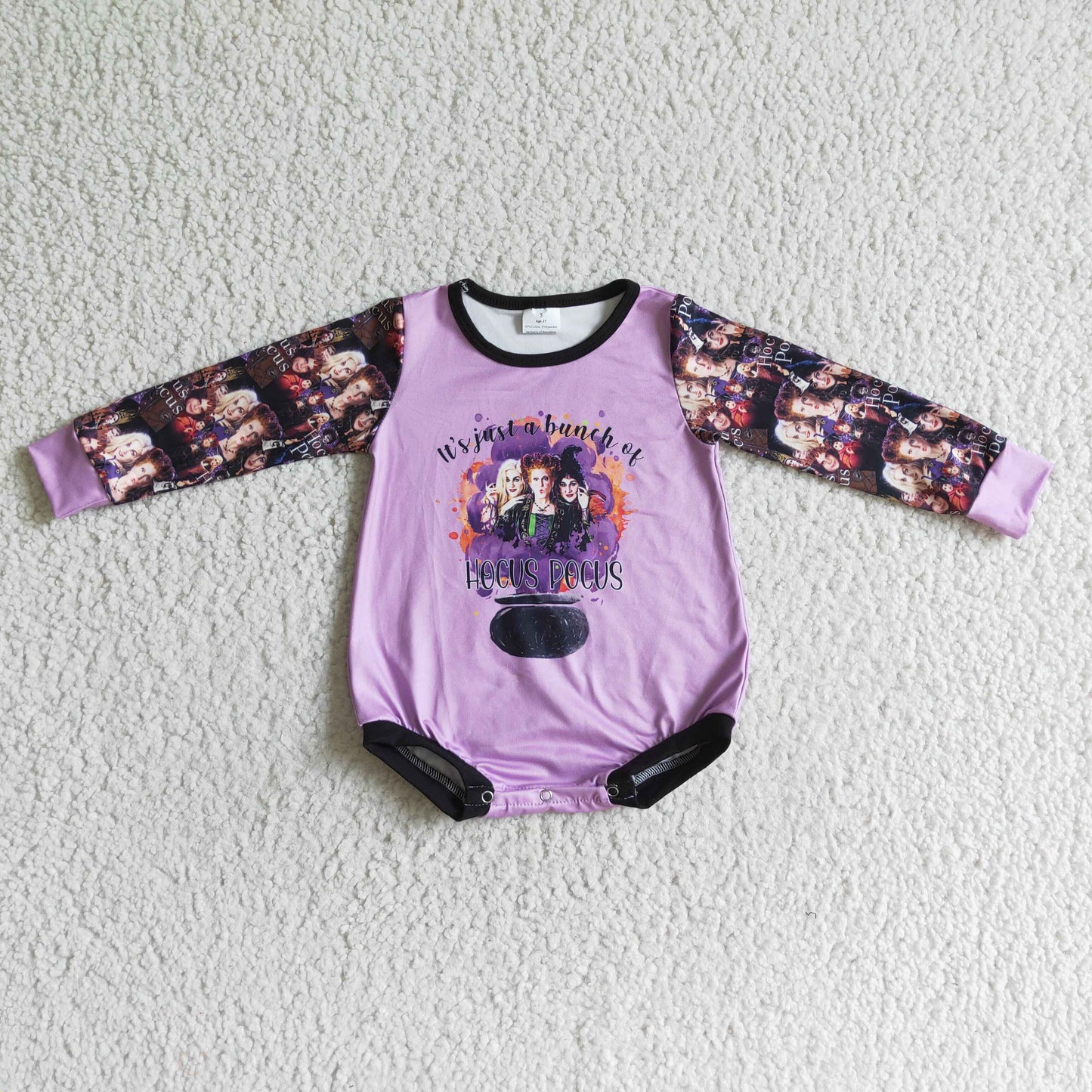 Halloween Purple Cartoon long sleeves romper