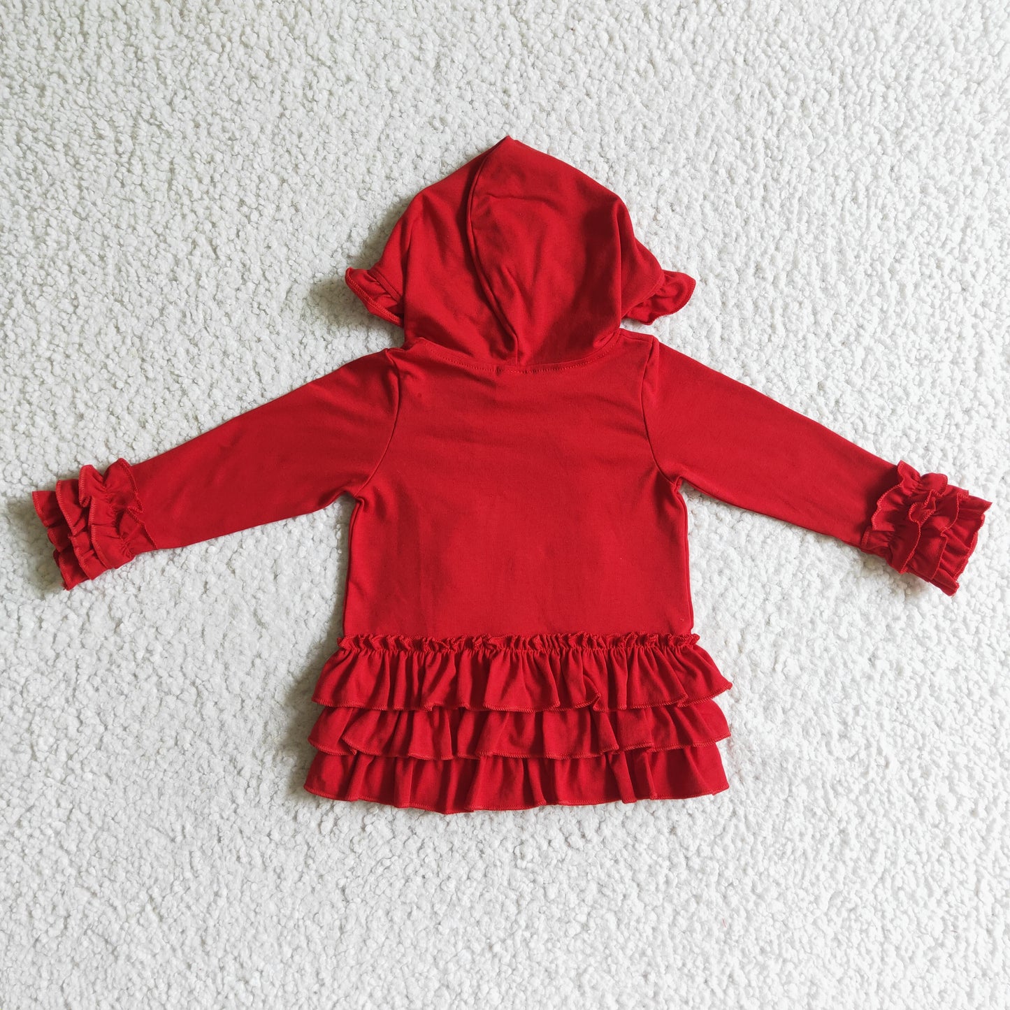 Red Cotton Girls Jacket