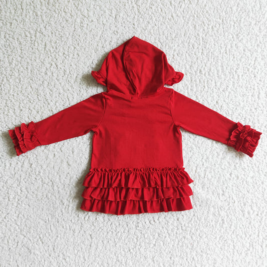 Red Cotton Girls Jacket