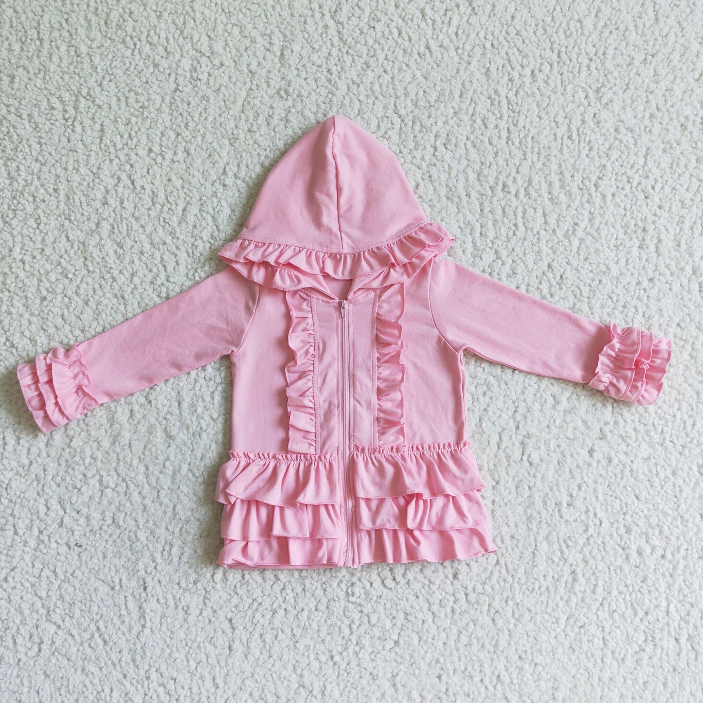 Pink Cotton Girls Jacket