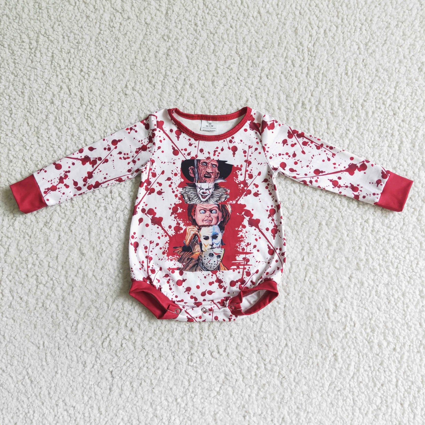 Halloween Red Cartoon long sleeves romper