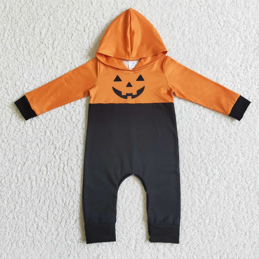 Halloween Orange Boy Romper