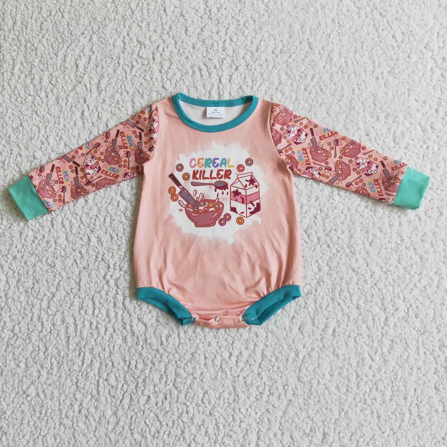 Pink baby long sleeves romper