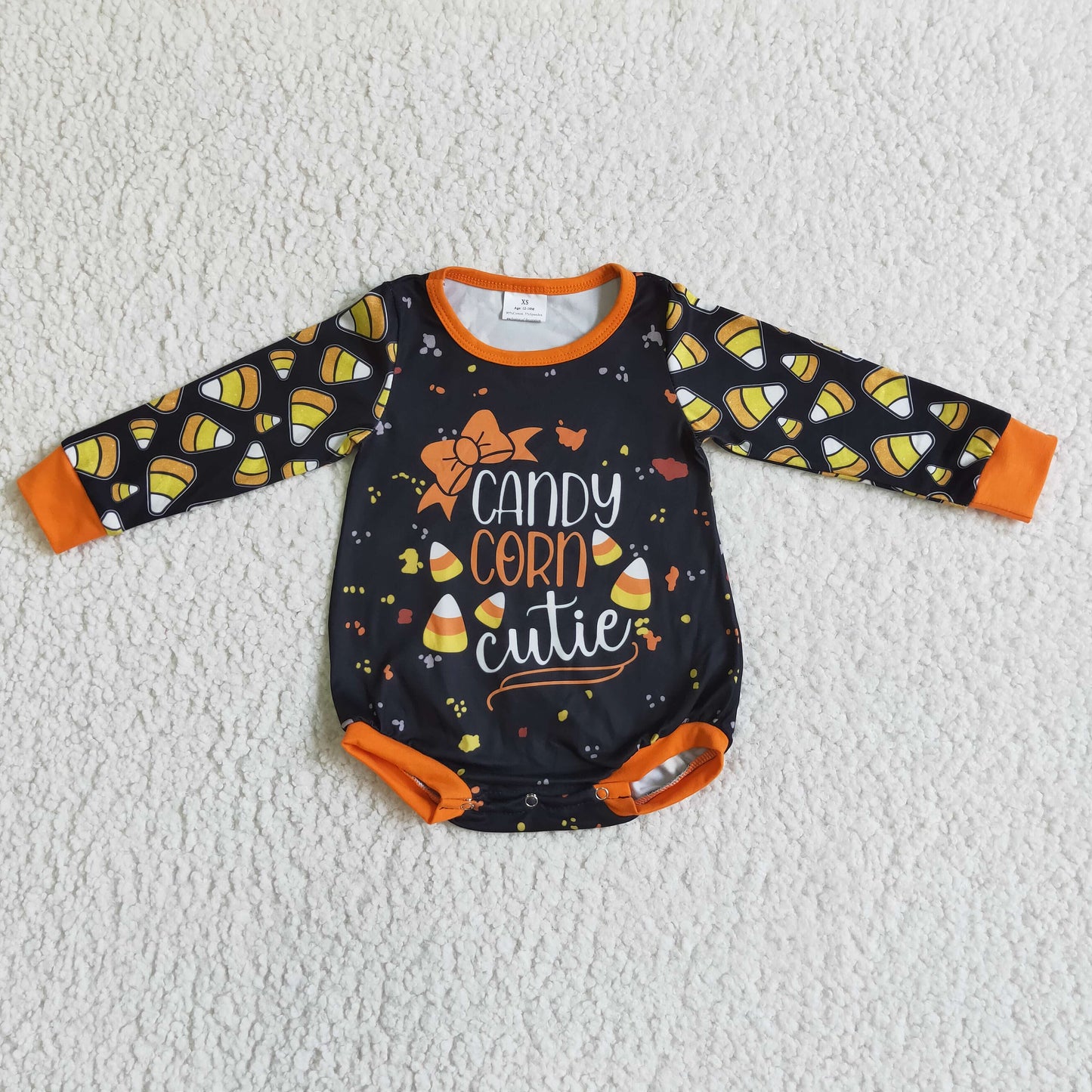 Halloween Black long sleeves romper