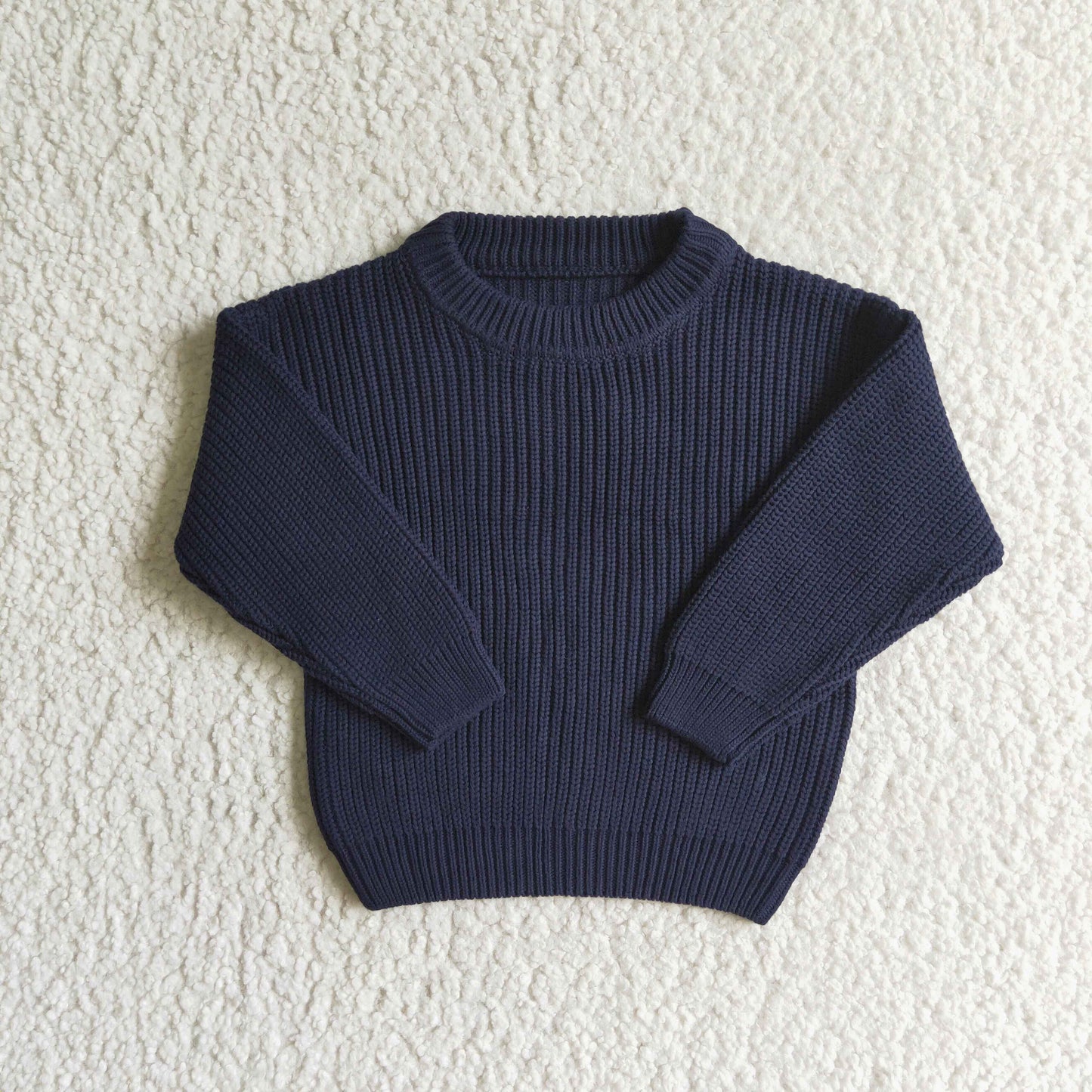Fall Outfits Dark Blue Girls Sweater