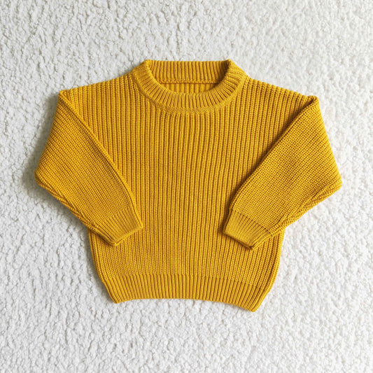Fall Outfits Yellow Orange Girls Sweater