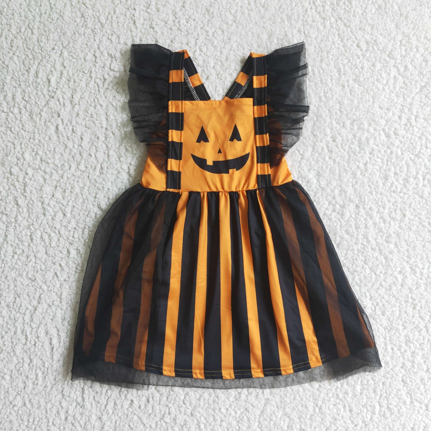 Halloween Stripe Girls Tutu Dress
