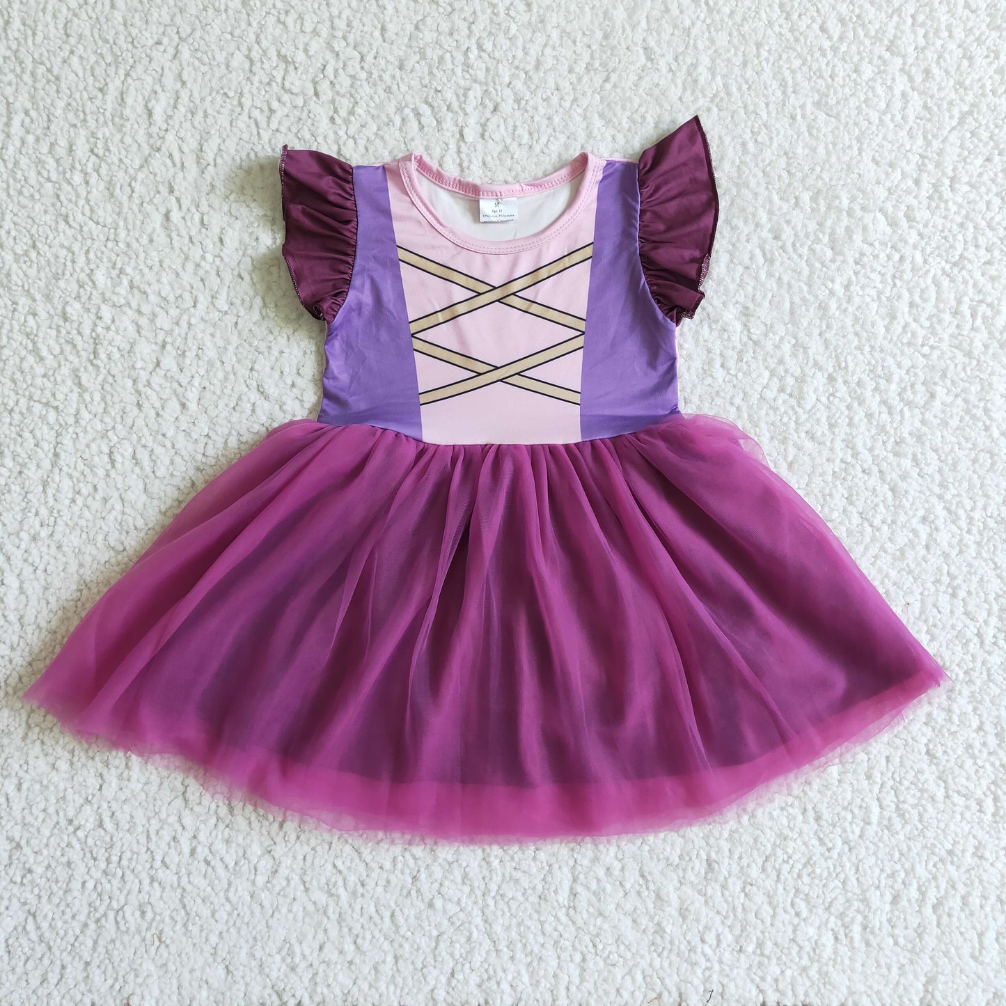 Purple Ruffle Girls Tutu Dress